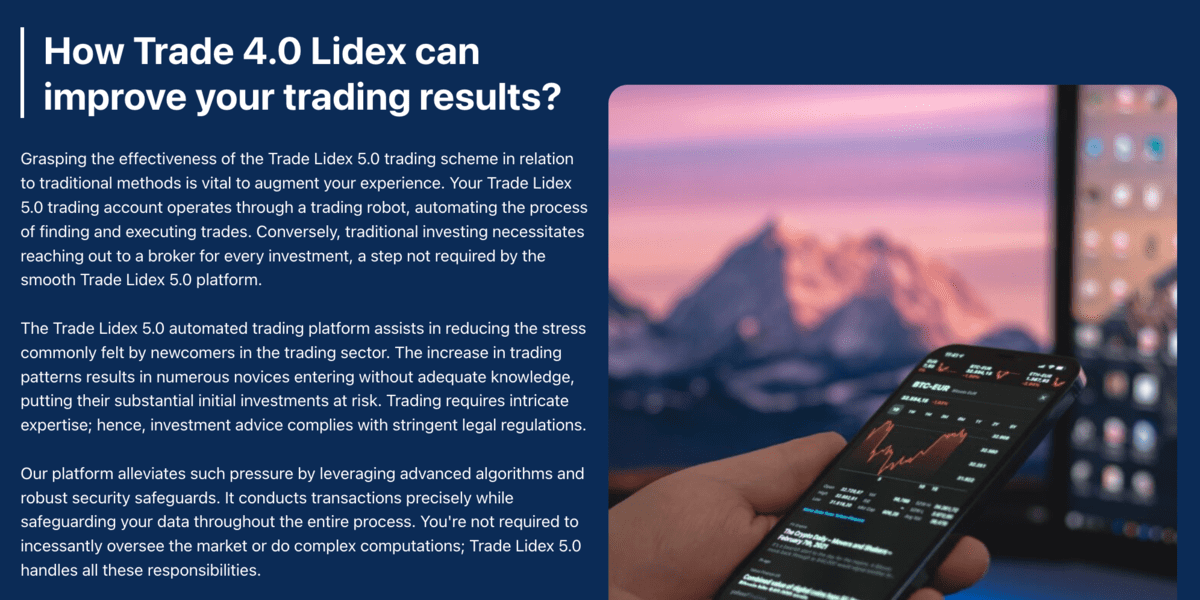 Immediate Lidex i3 (3.1) market