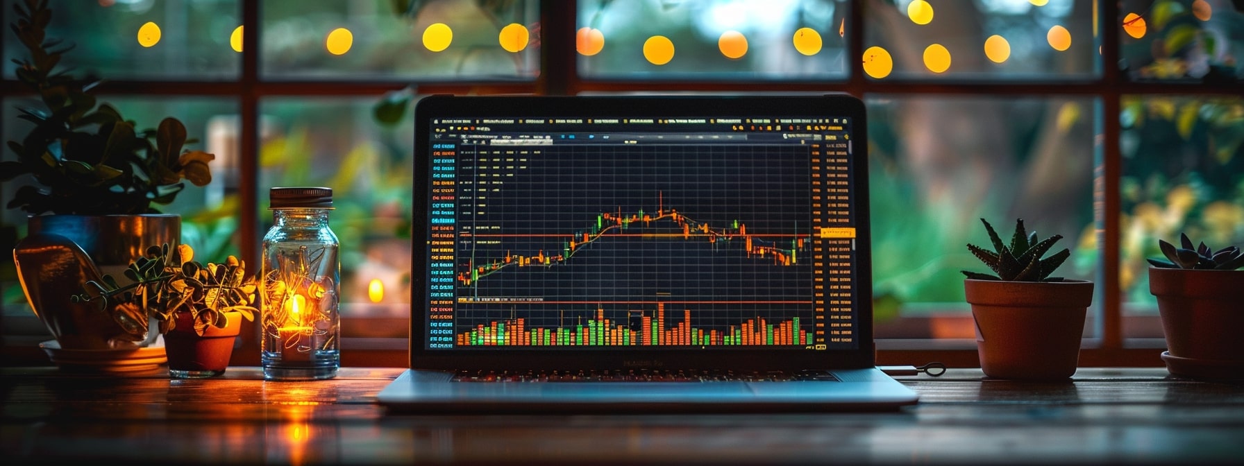 Immediate 07 Renova (+700). Cruscotto per il trading di criptovalute su laptop